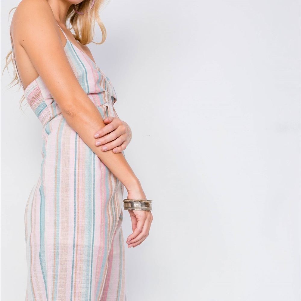 Pastel Stripe Jumpsuit - Picture 3 of 5